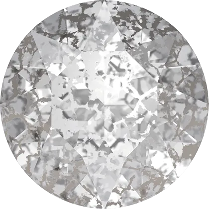 1028 & 1088 Swarovski Chaton & Round Stones, Crystal Silver Patina (001 SILPA)