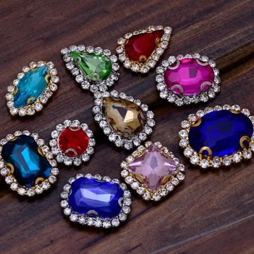 18x25mm Rectangle Pointed Back Rhinestones glass crystals beads wedding diy jewelry clear 50pcs 10183550