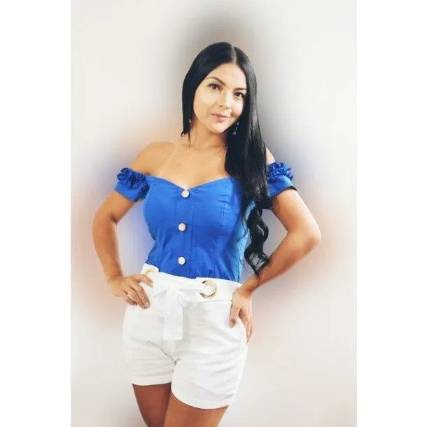 19403 White Short 100%  Authentic Colombian Short