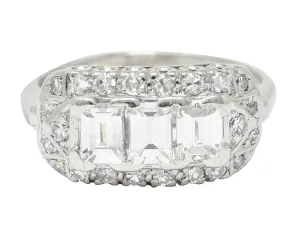 1950's Mid-Century 2.00 CTW Diamond Platinum Dinner Ring