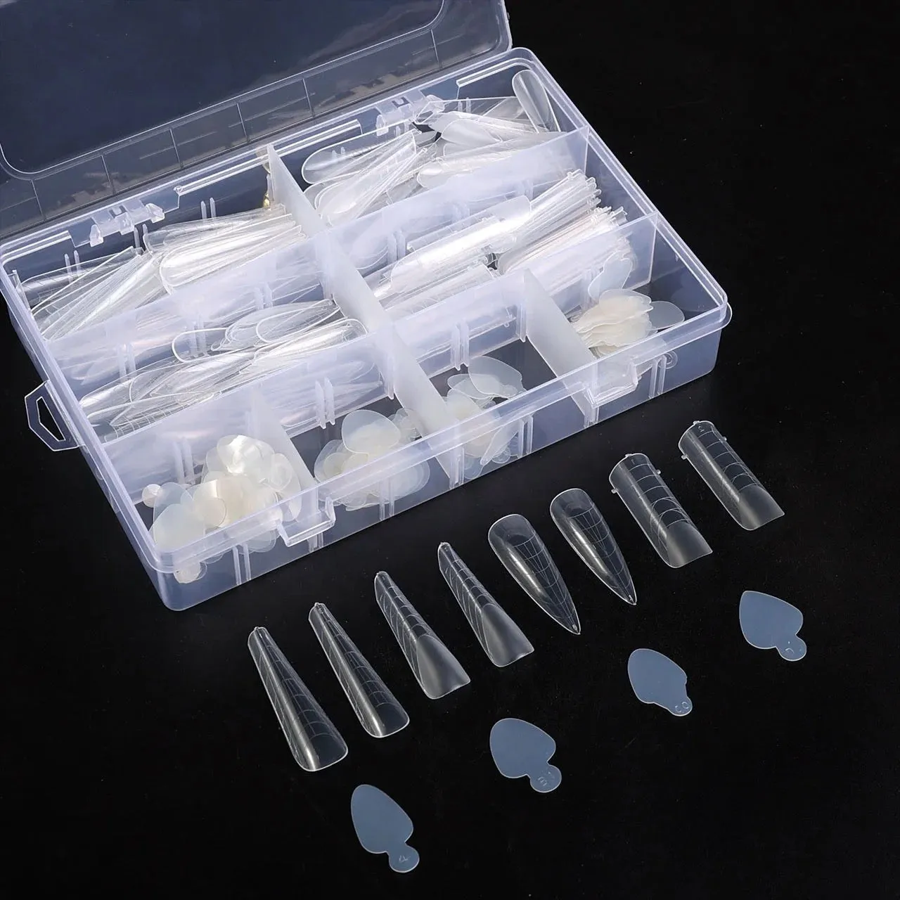 24 Pcs Silicone Gel Pad Trasparent  French Matte  Dual Form