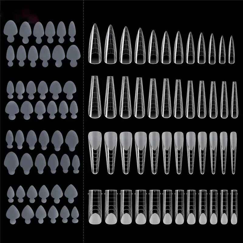 24 Pcs Silicone Gel Pad Trasparent  French Matte  Dual Form