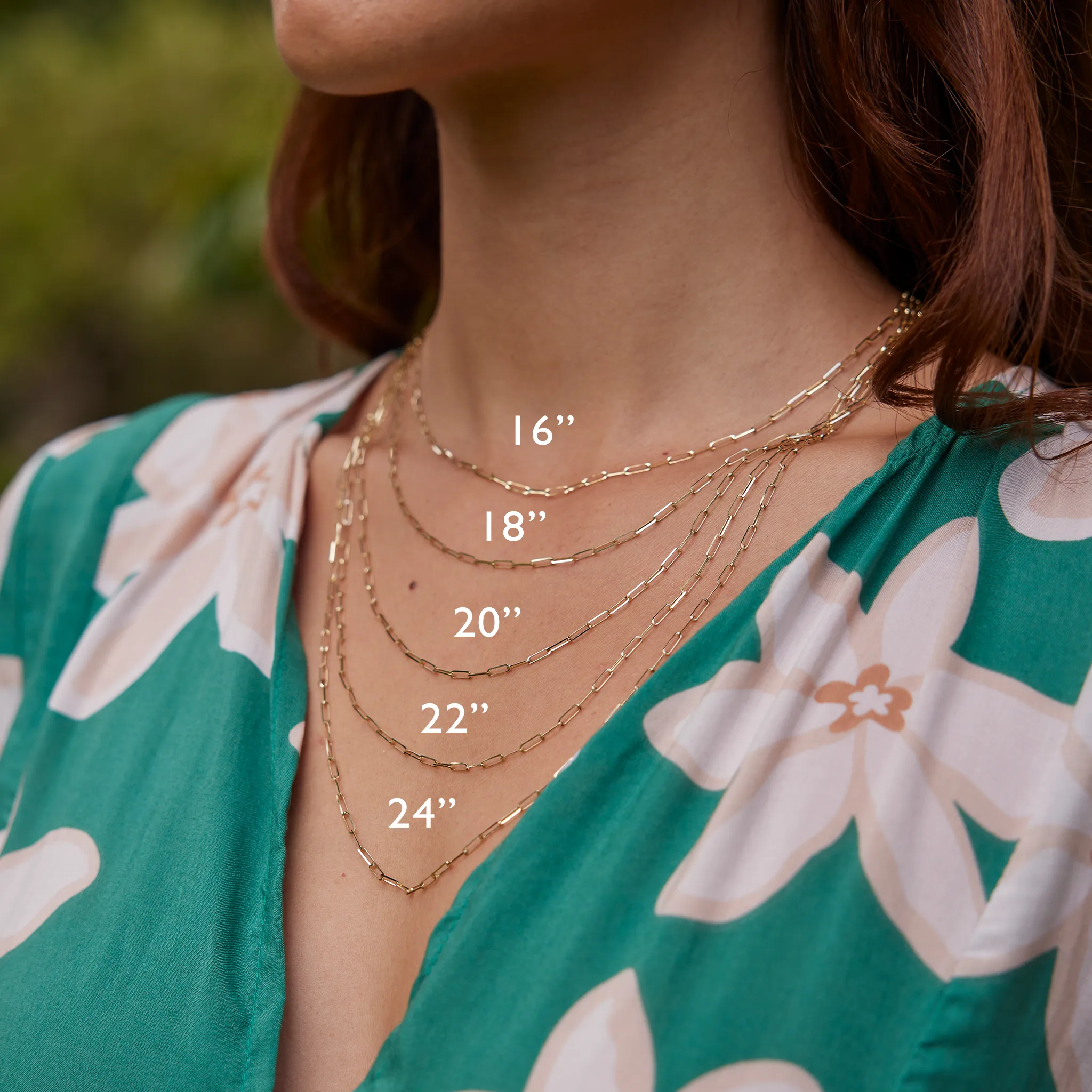 24" Adjustable 1.4mm Espiga Chain in Gold