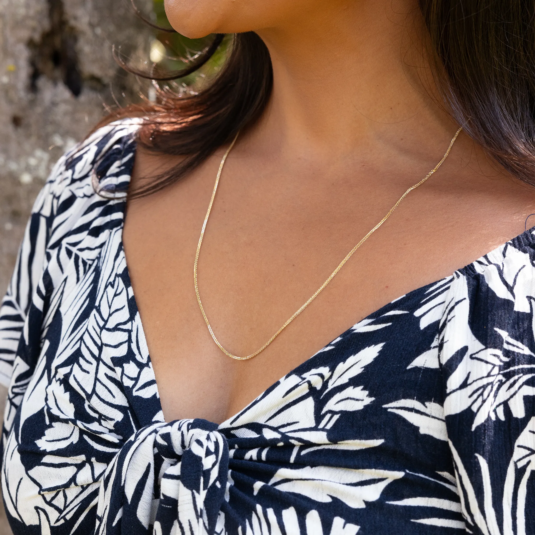 24" Adjustable 1.4mm Espiga Chain in Gold