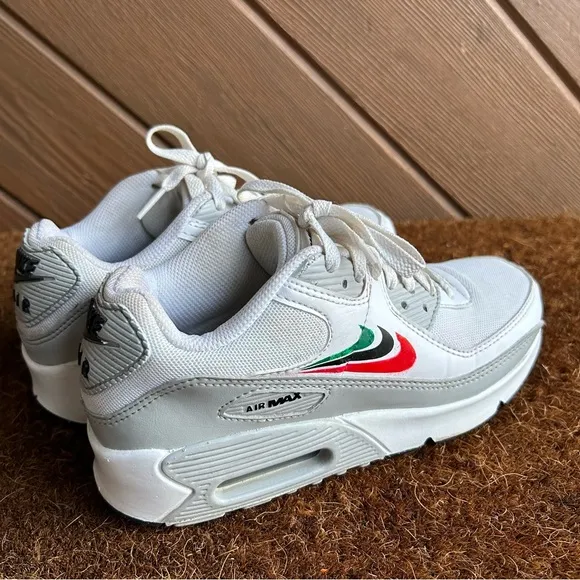 4Y Nike Air Max 90 GS Multi Swoosh White Malachite Red DV3032-100