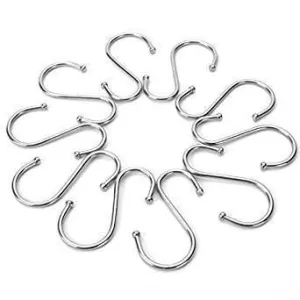 50 PCS 7CM S Shaped Hooks Heavy Duty Kitchen S Type Hanging Hooks Hangers for Home and Office