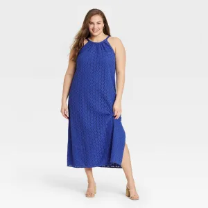 A New Day Women's Plus Size Sleeveless Crochet Dress