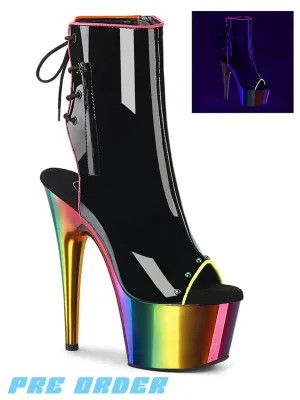 ADORE-1018RC - BLACK PATENT & RAINBOW ✰ PRE ORDER ✰