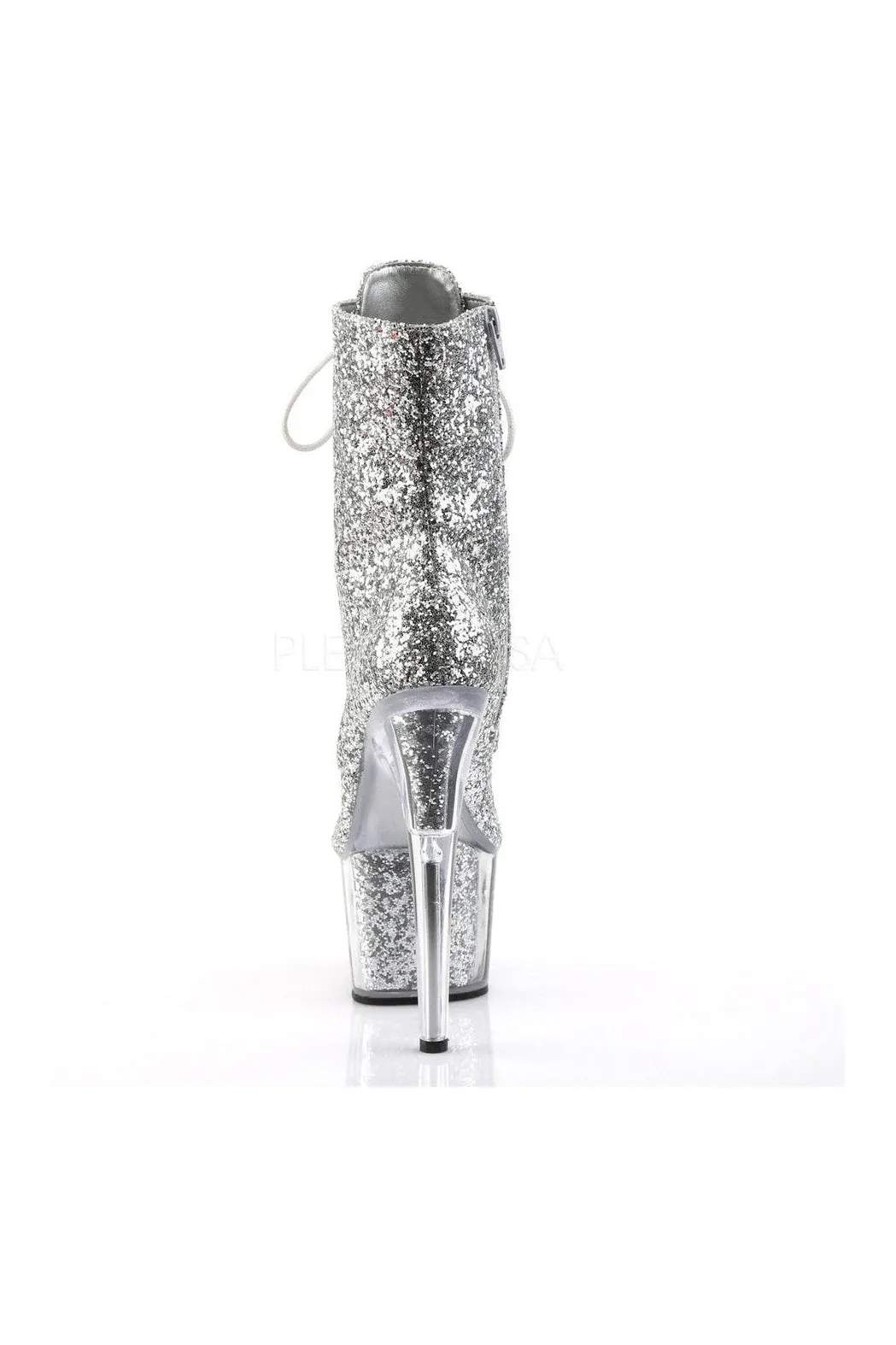 ADORE-1020G Platform Boot  | Silver Glitter