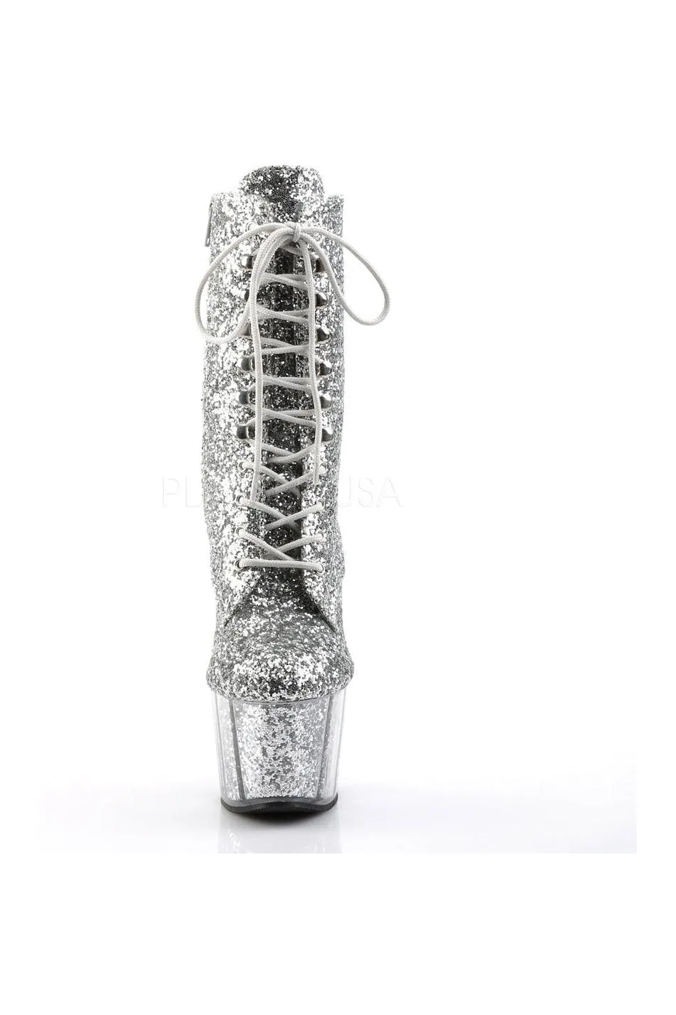 ADORE-1020G Platform Boot  | Silver Glitter
