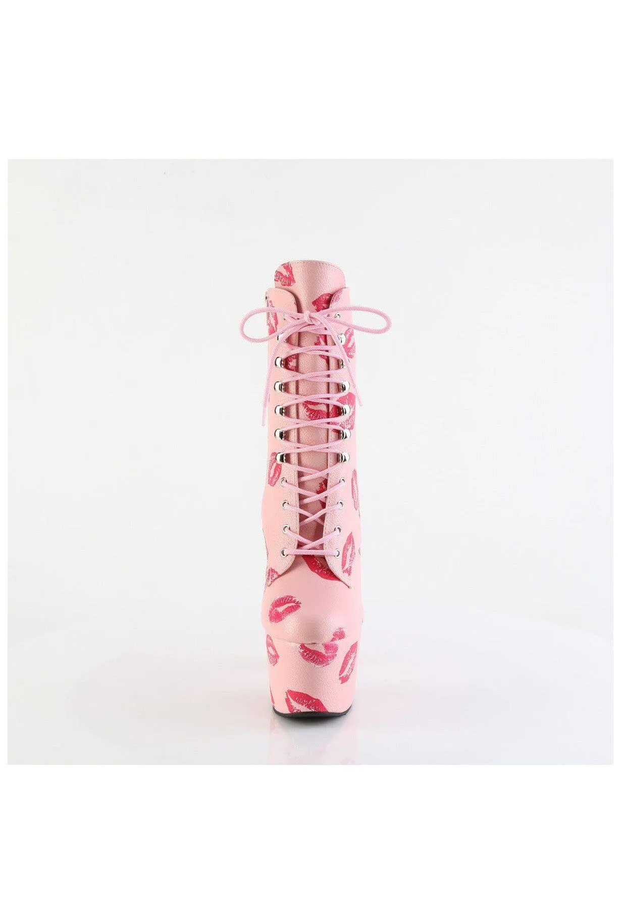 ADORE-1020KISSES Pink Faux Leather Ankle Boot