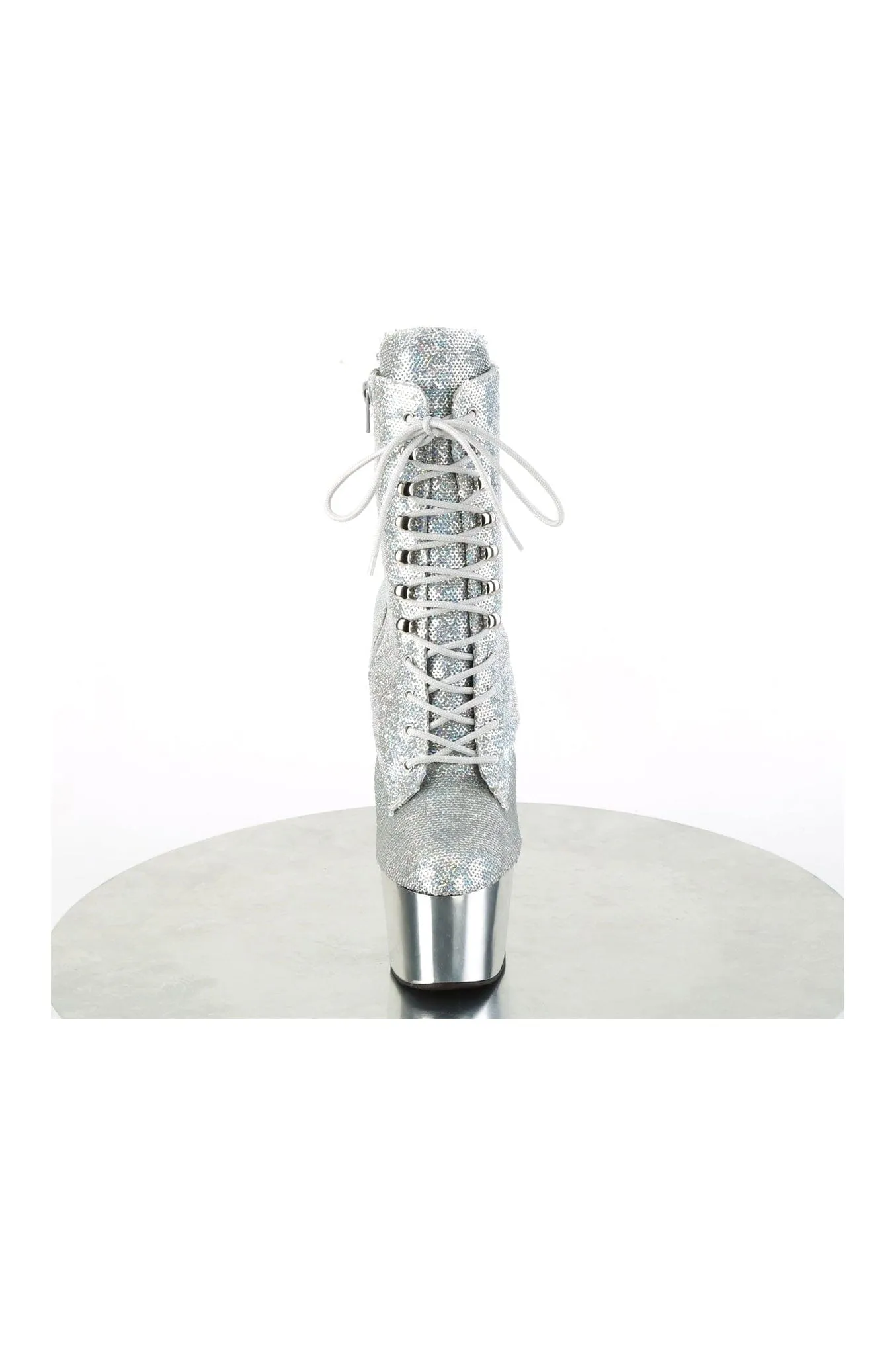 ADORE-1020SQ-02 Silver Sequins Ankle Boot