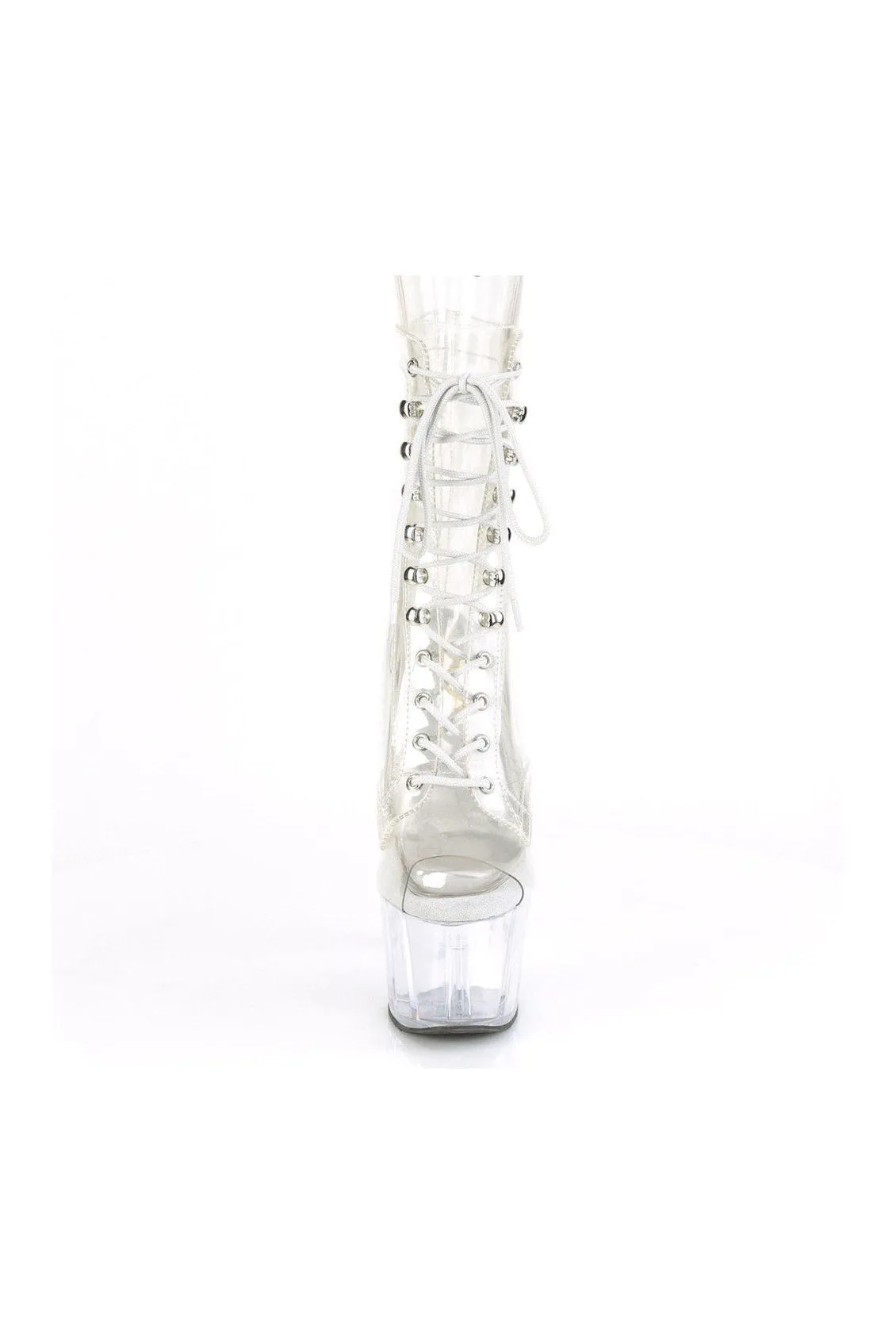 ADORE-1021C Exotic Ankle Boot | Clear Vinyl