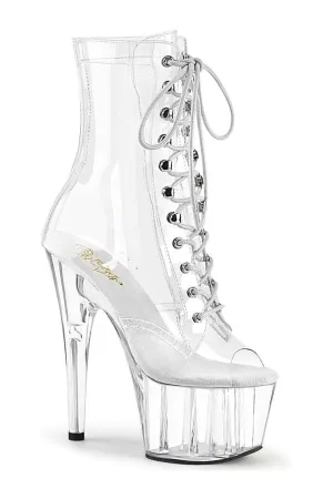 ADORE-1021C Exotic Ankle Boot | Clear Vinyl