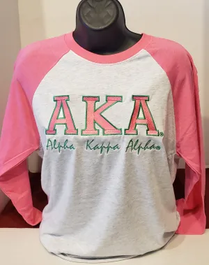 AKA 3/4 (Bold)Baseball Tee