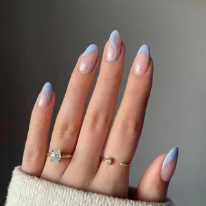 Almond light blue pop art