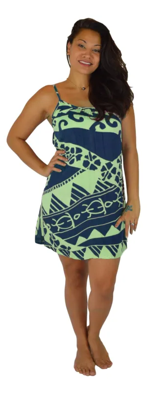 Aloha Royale - Bali Dress - Short - Holoholo - Blueberry and Seaglass