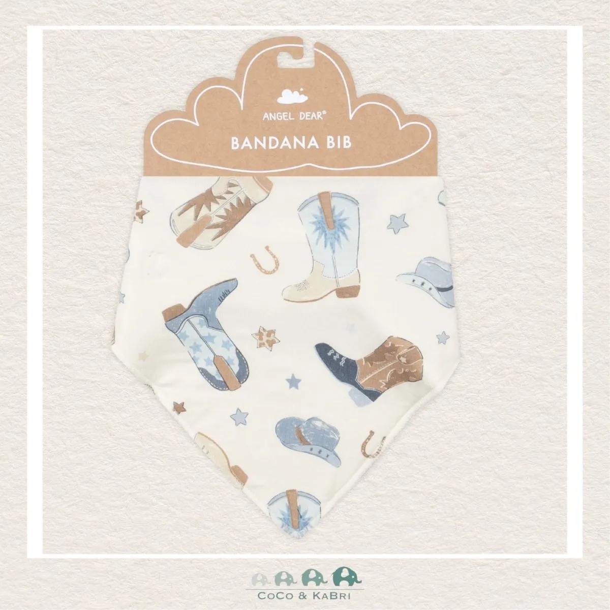 Angel Dear: Cowboy Boots Blue - Bandana Bib