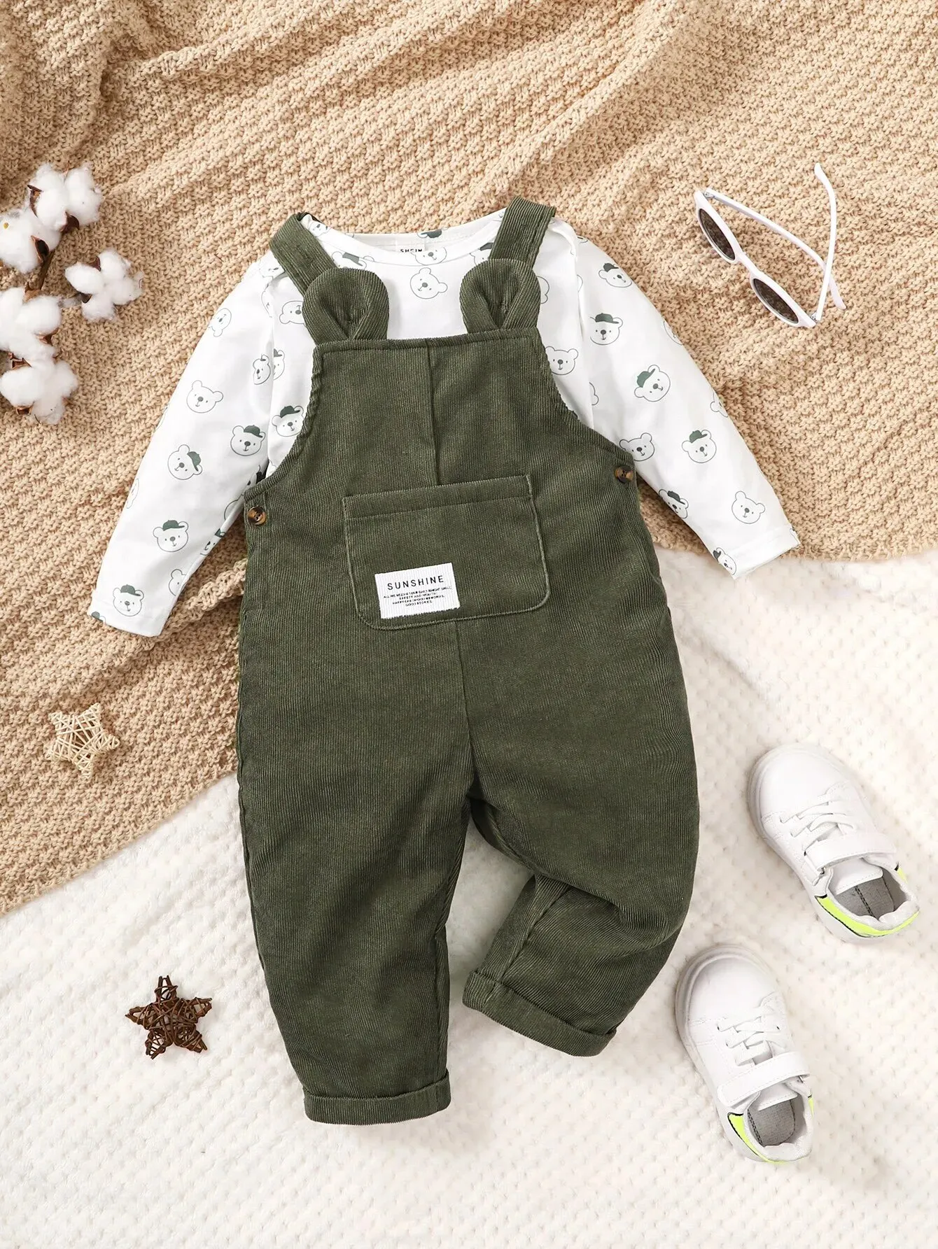 Baby Bear Overalls Set (2pc)