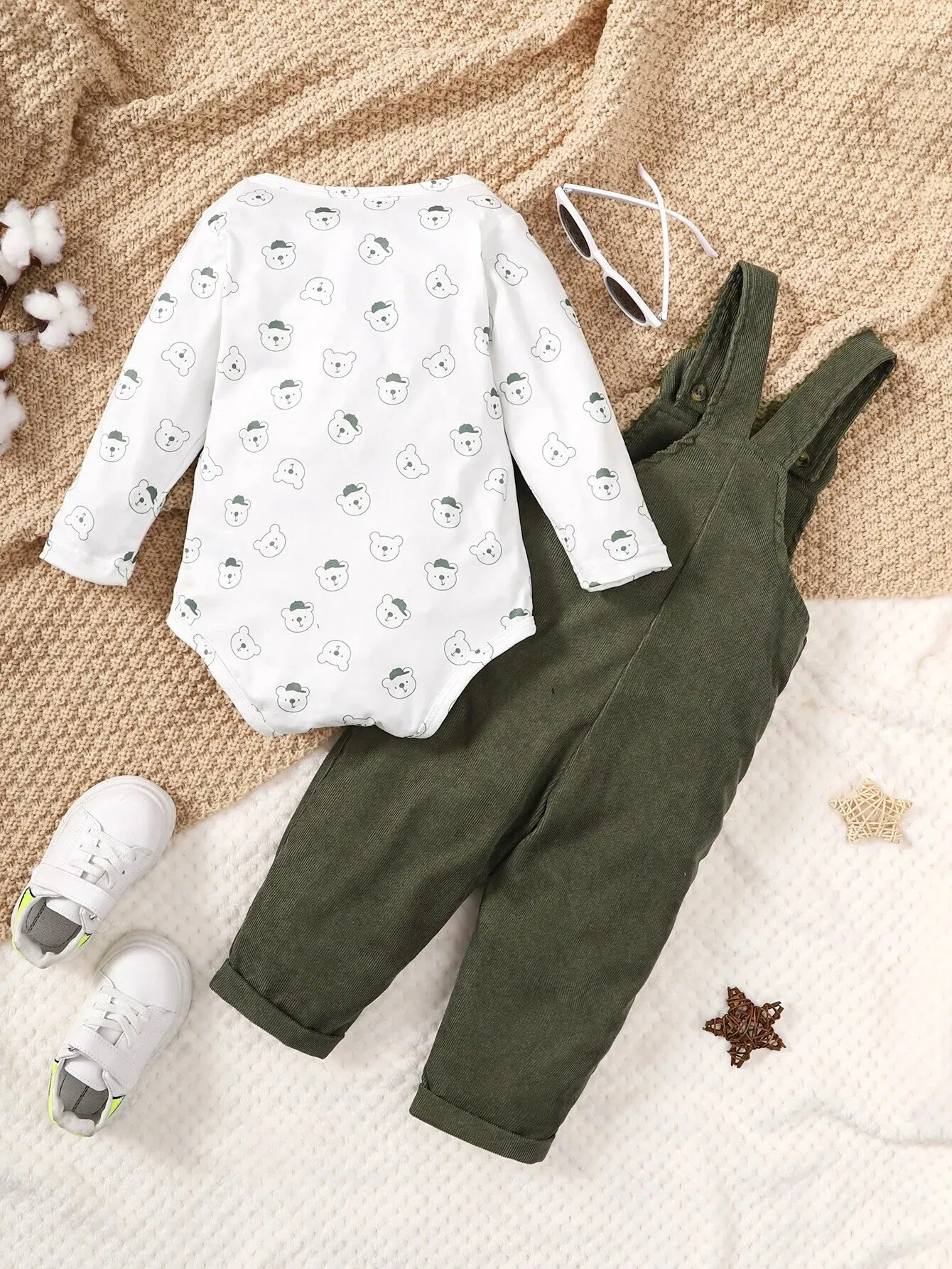 Baby Bear Overalls Set (2pc)