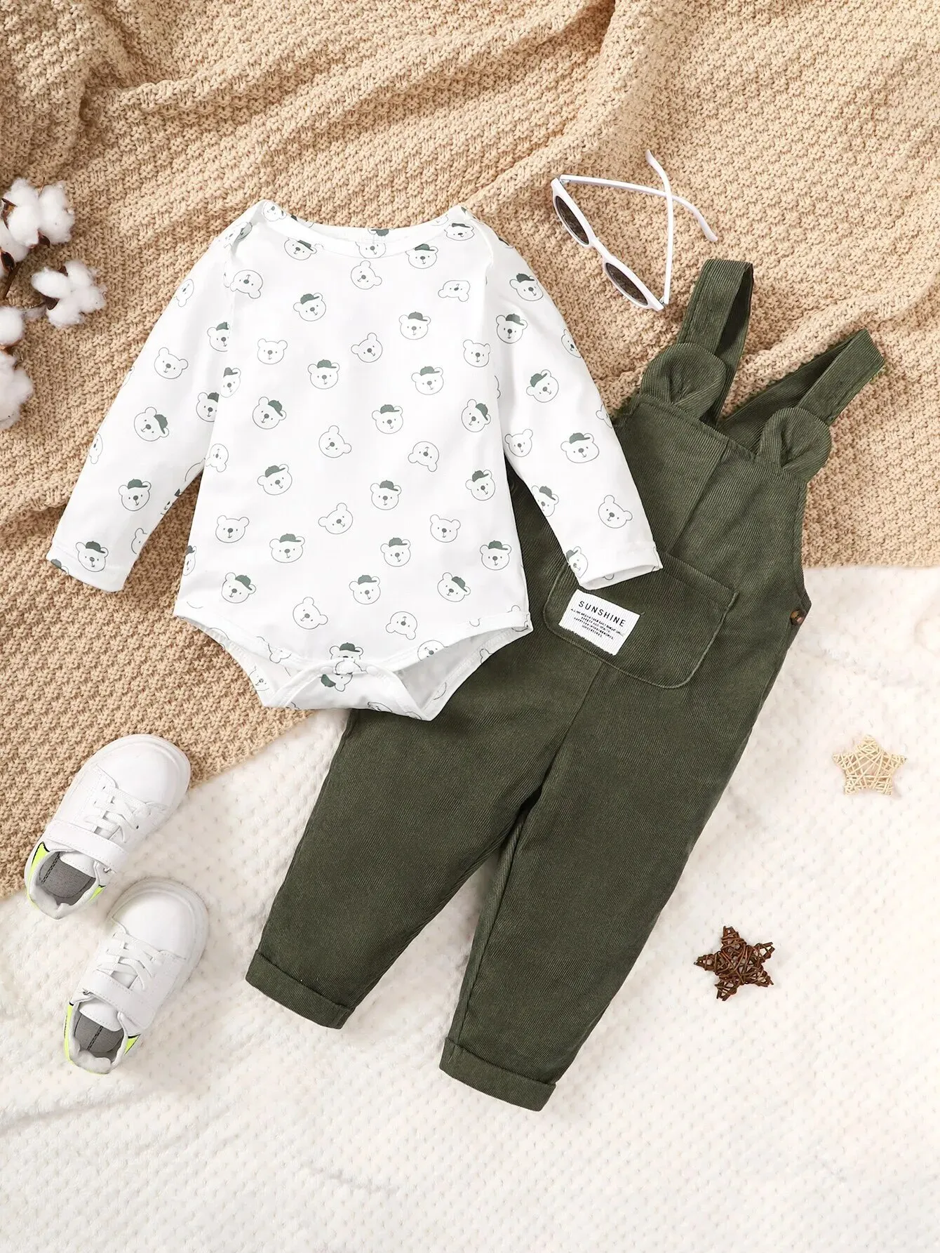 Baby Bear Overalls Set (2pc)