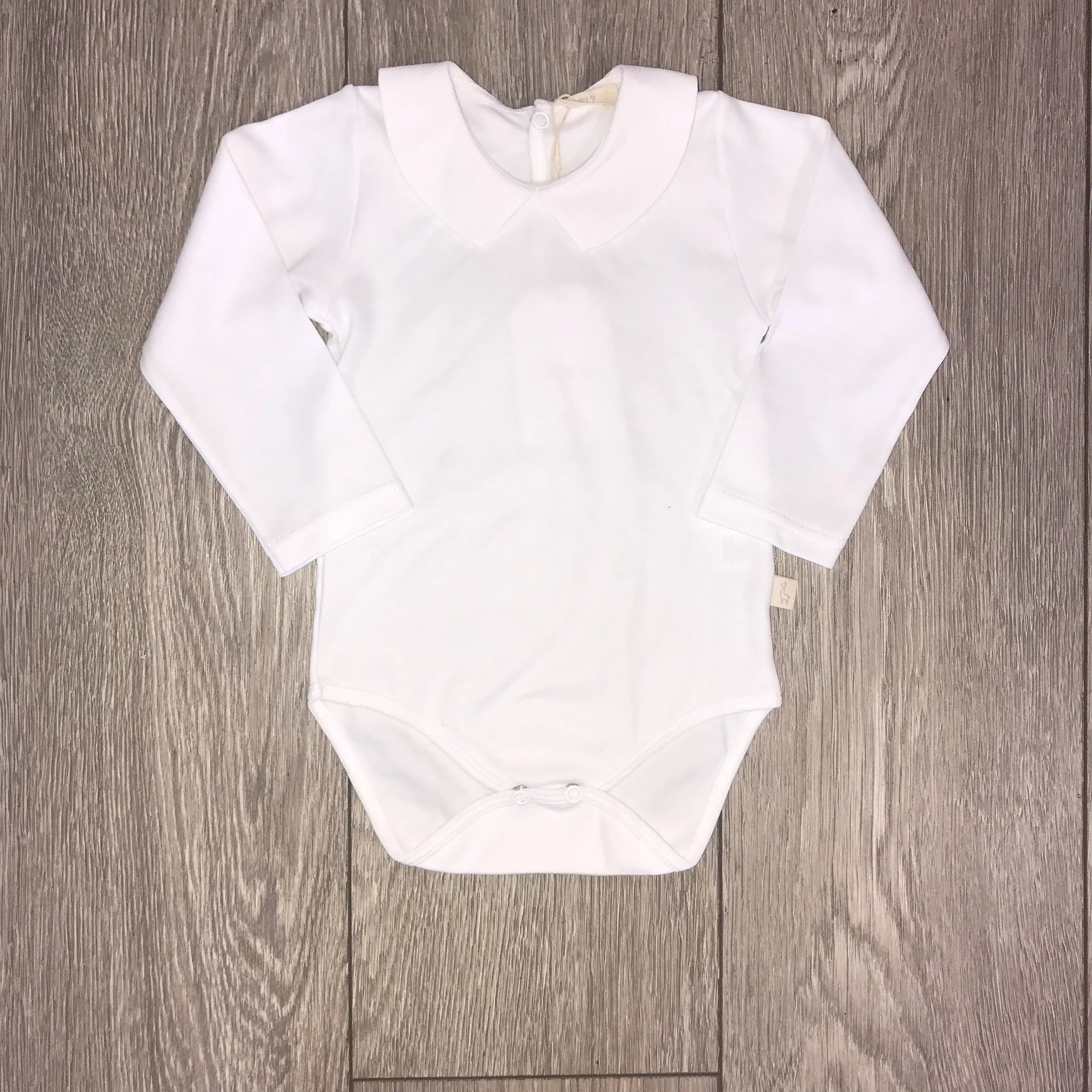 Baby Gi Baby White Pointed Collar Vest