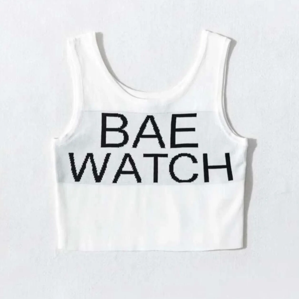 “Bae Watch” Knit Crop Top