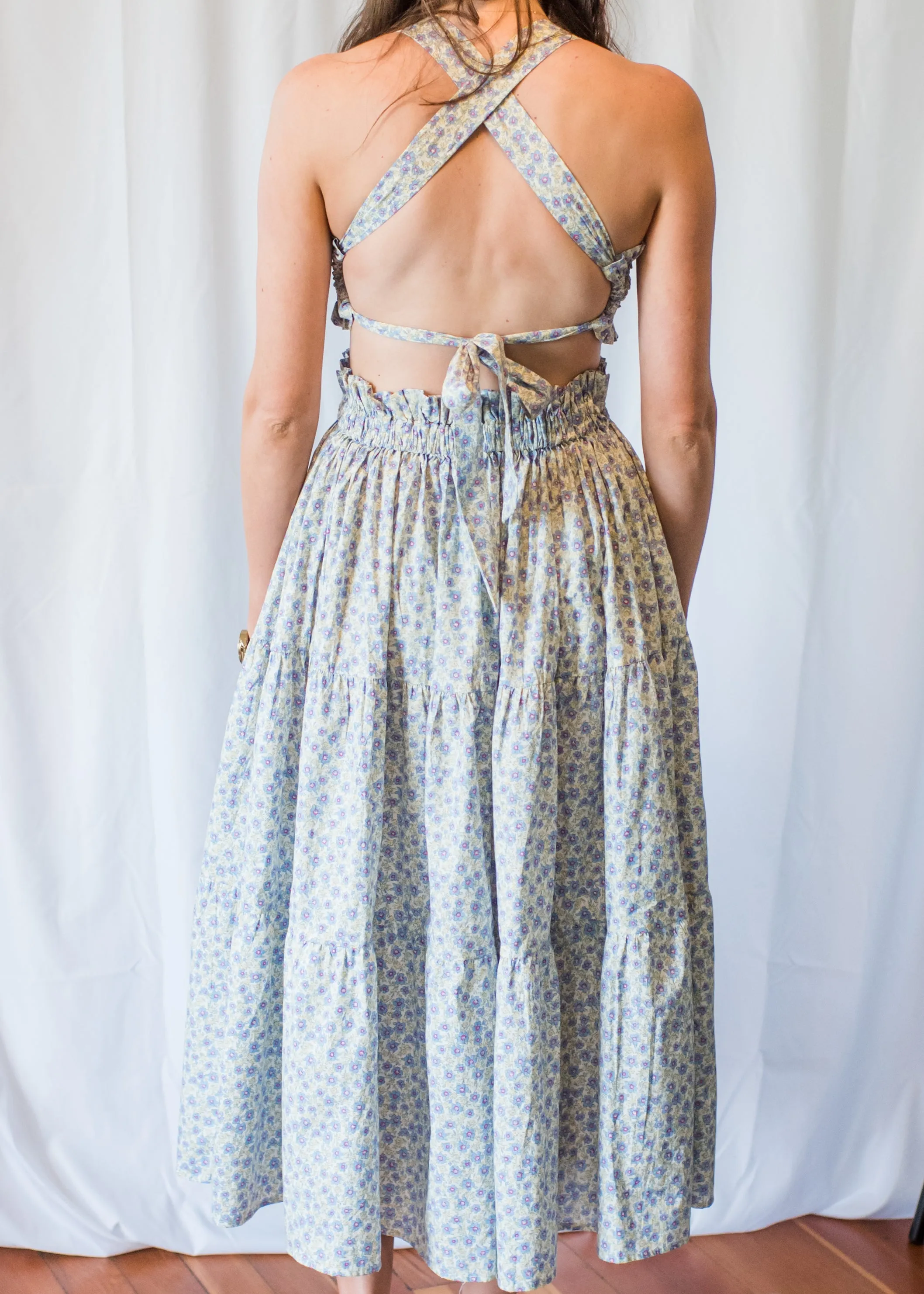 Beaufort Breeze Smocked Blue Floral Dress