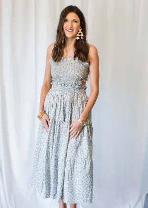 Beaufort Breeze Smocked Blue Floral Dress