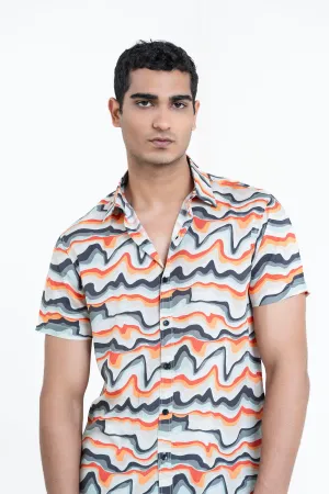 Beige Half Sleeves Casual Shirt