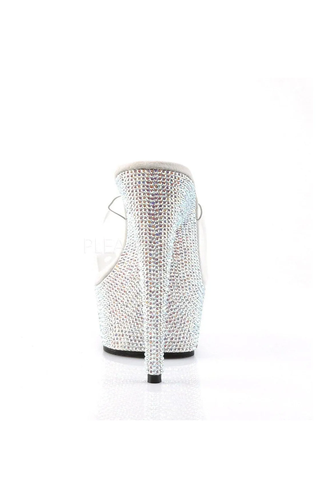 BEJEWELED-601DM Platform Slide  | Clear Vinyl