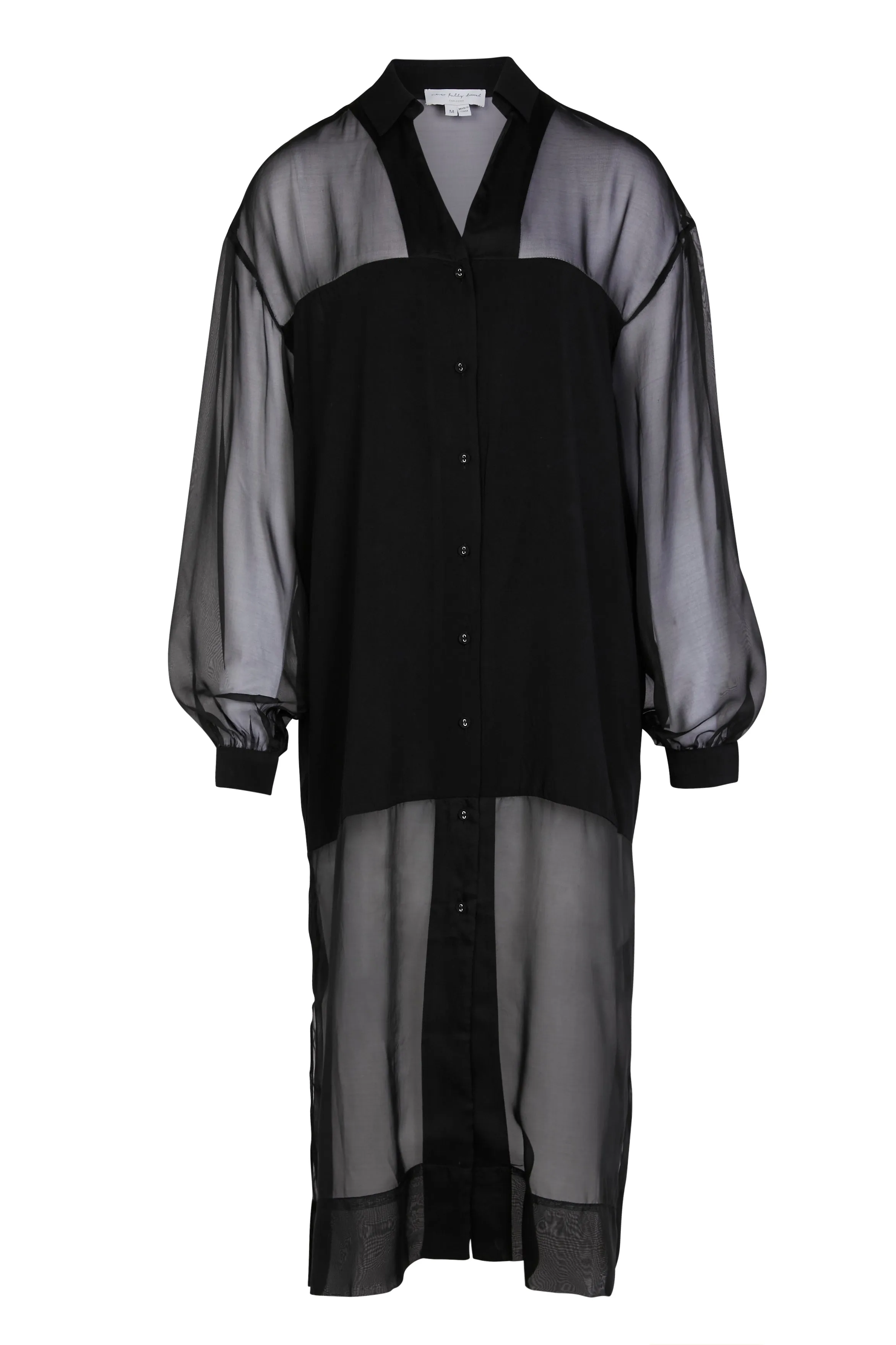 Black Lila Longline Shirt Dress