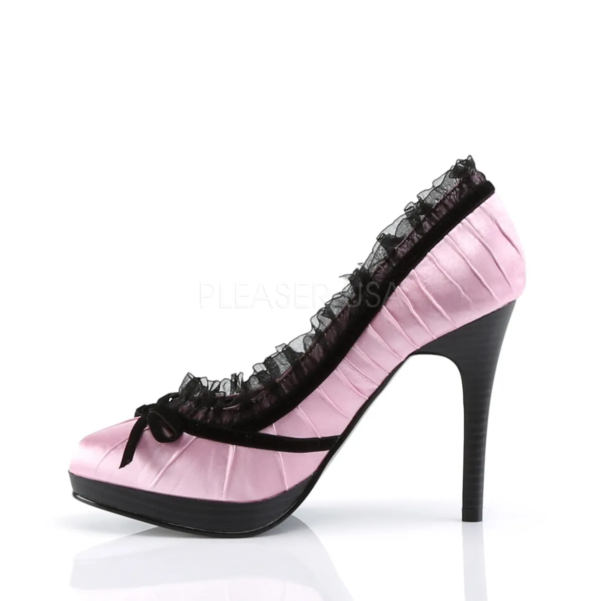 BLISS-38  Pink-Black Satin
