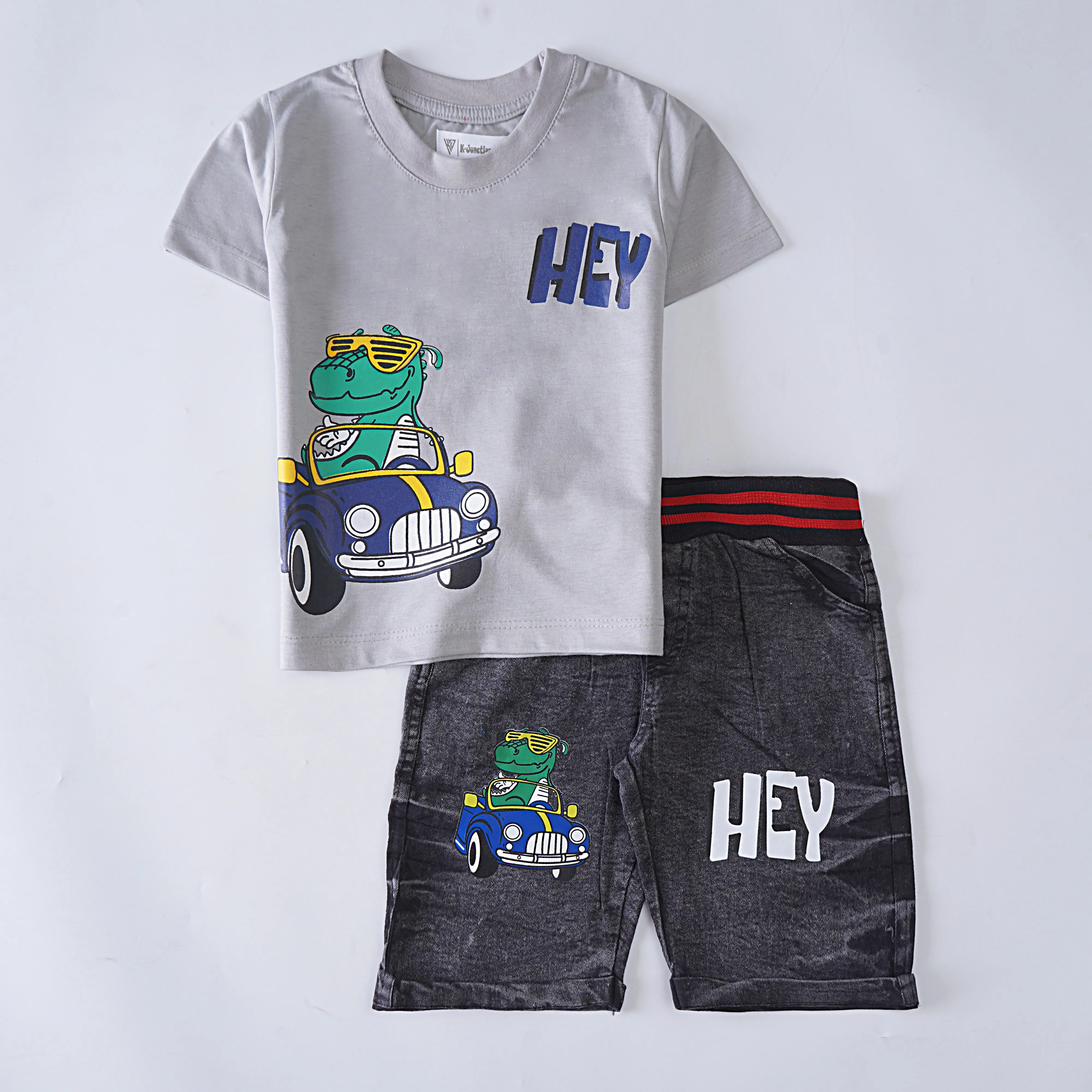 Boys Half Sleeves 2 Piece Suit (Hey)
