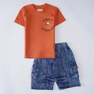 Boys Half Sleeves 2 Piece Suit (Waves)