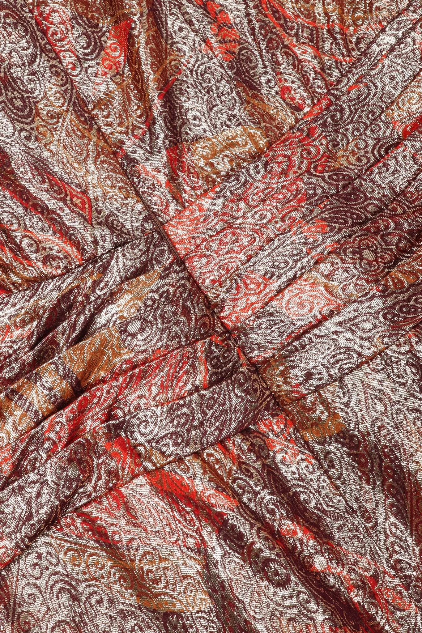 Brocade Lamé Waist Wrap Dress