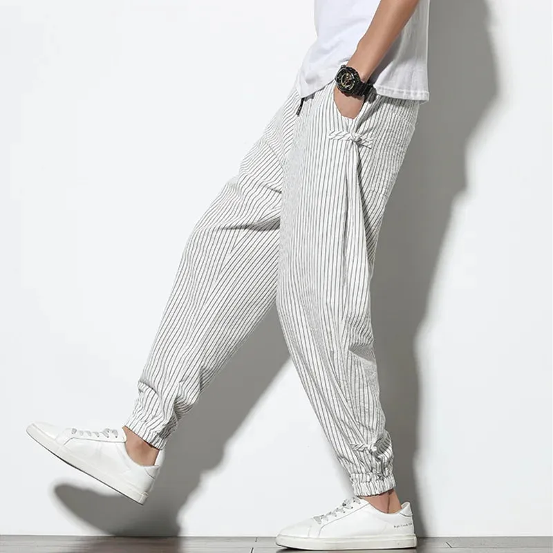 Calça Casual Masculina de Linho Summer