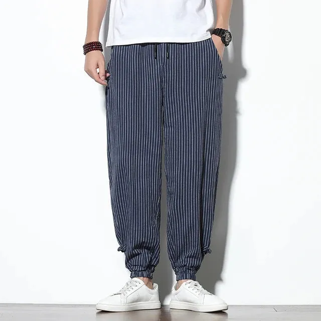 Calça Casual Masculina de Linho Summer