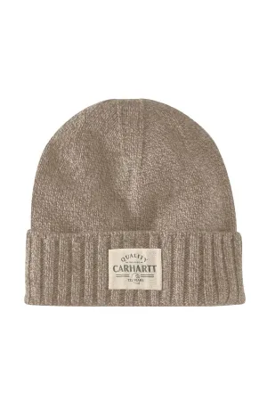 Carhartt Wool Quality Patch Beanie in Flaxseed Tan | 106337-B88-FLAX