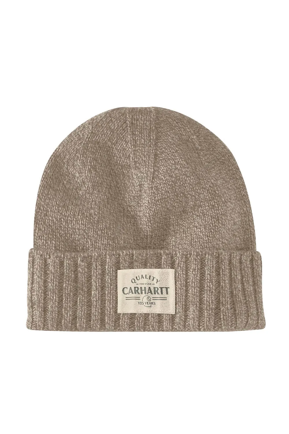 Carhartt Wool Quality Patch Beanie in Flaxseed Tan | 106337-B88-FLAX