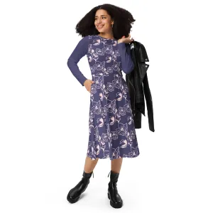 Carlotta long sleeve midi dress