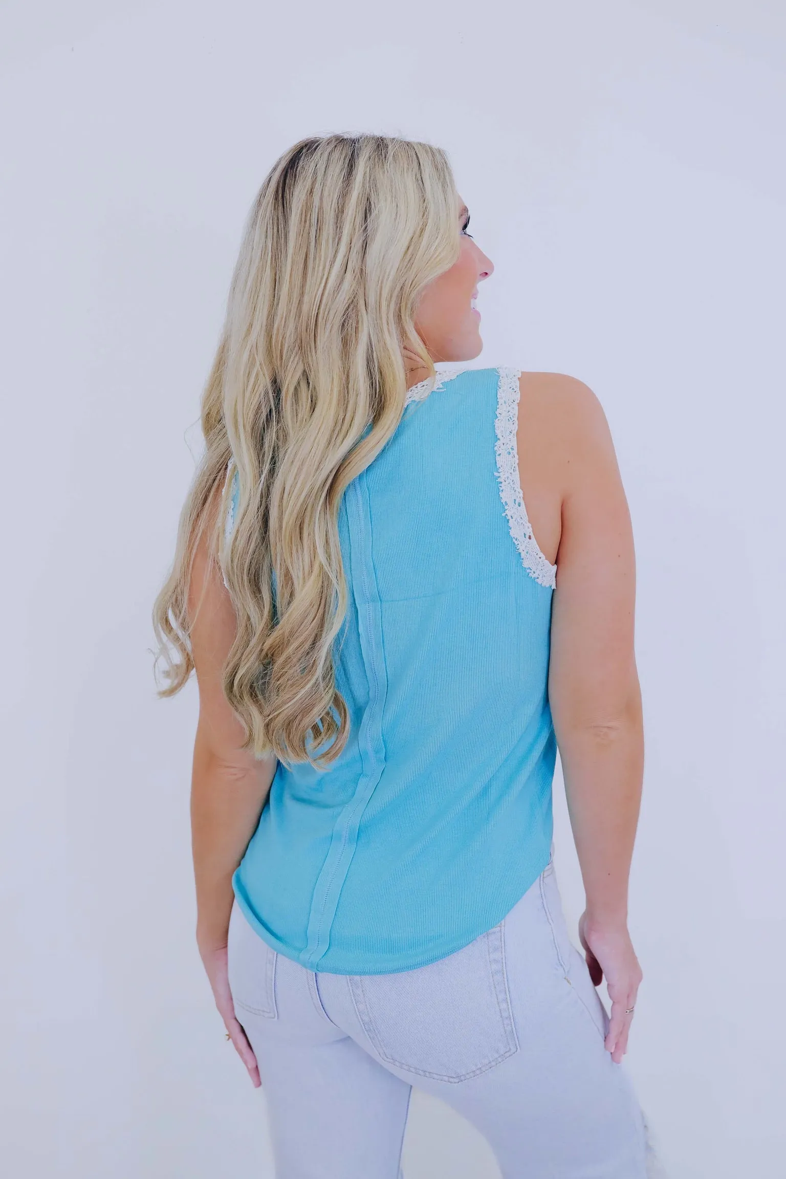 Carter Crochet Micro Ribbed Tank By Pol - 3 Colors