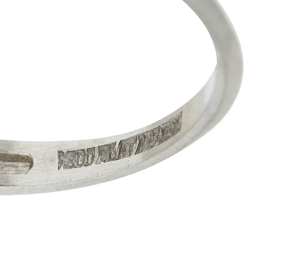 C.D. Peacock Art Deco Diamond Platinum Channel Band Ring