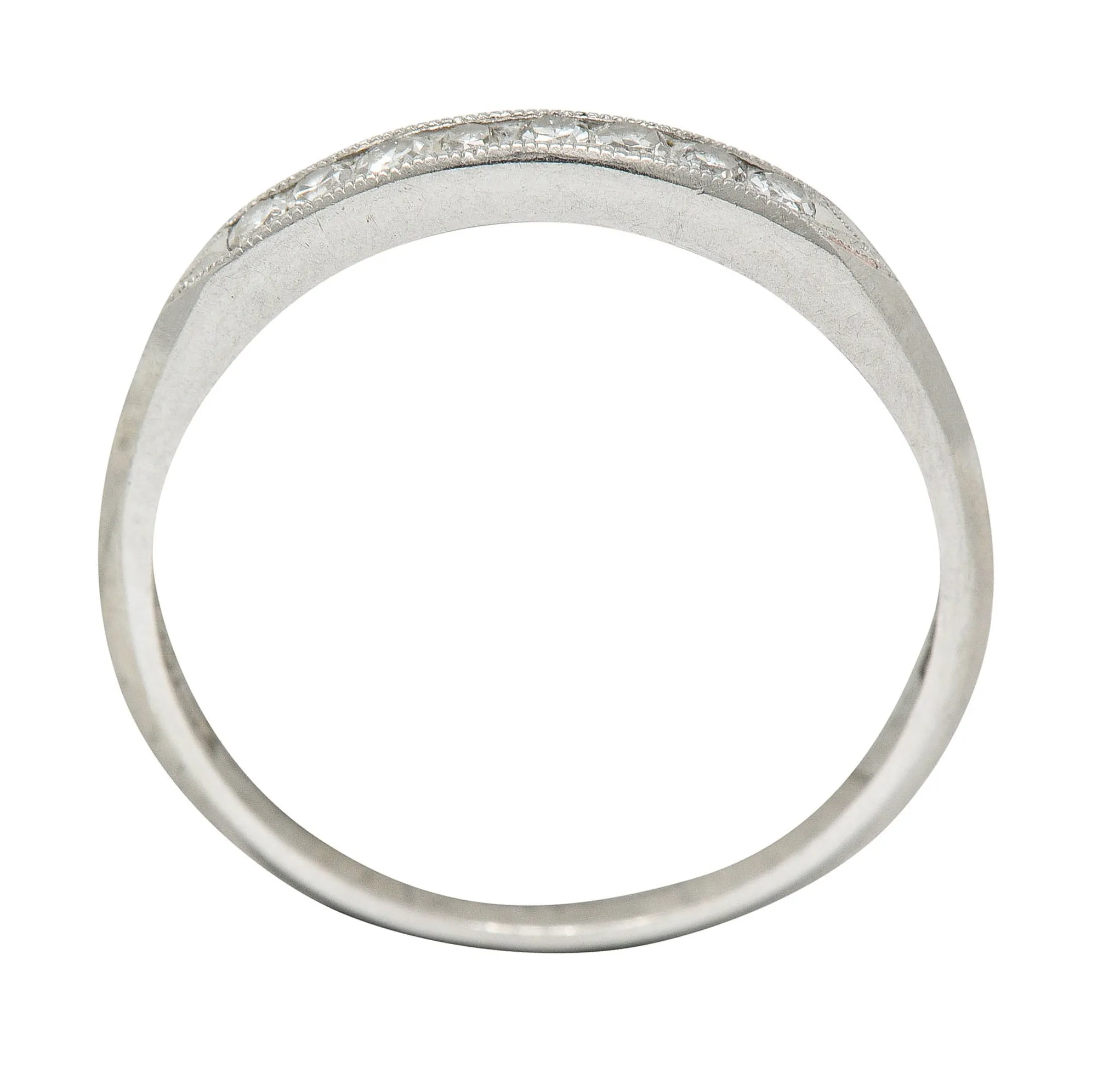 C.D. Peacock Art Deco Diamond Platinum Channel Band Ring