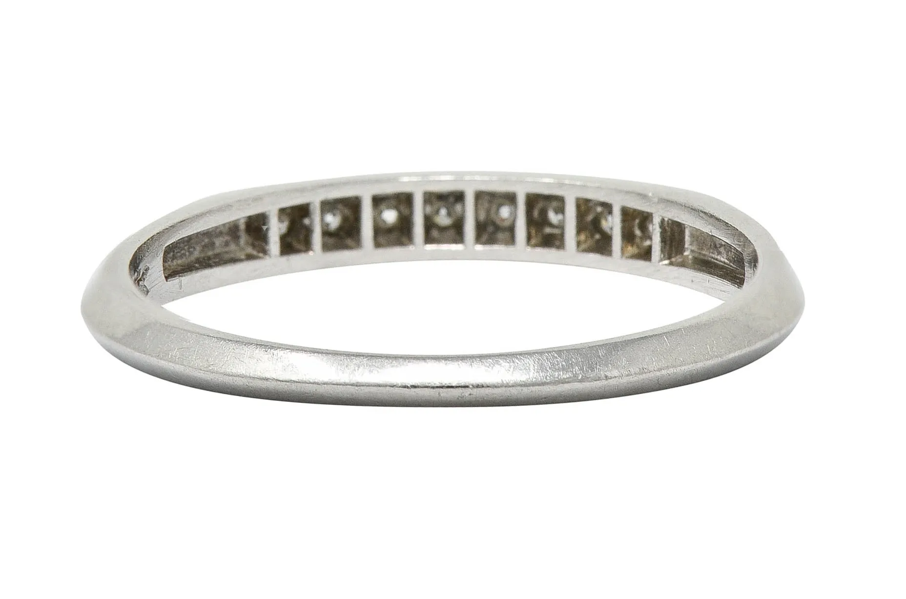 C.D. Peacock Art Deco Diamond Platinum Channel Band Ring