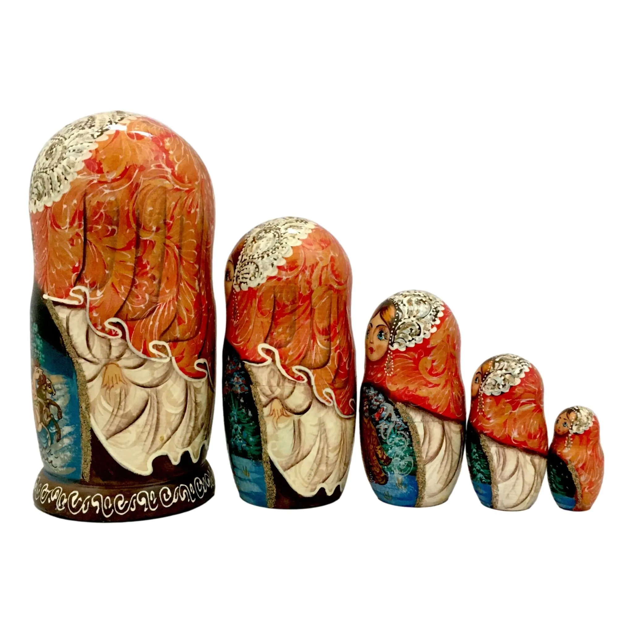Christmas Russian Matryoshka Doll Winter Storyteller