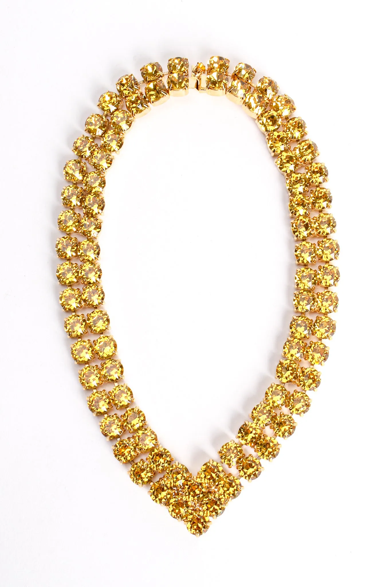 Chunky Canary Crystal Pointed Collar