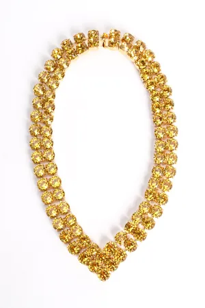 Chunky Canary Crystal Pointed Collar