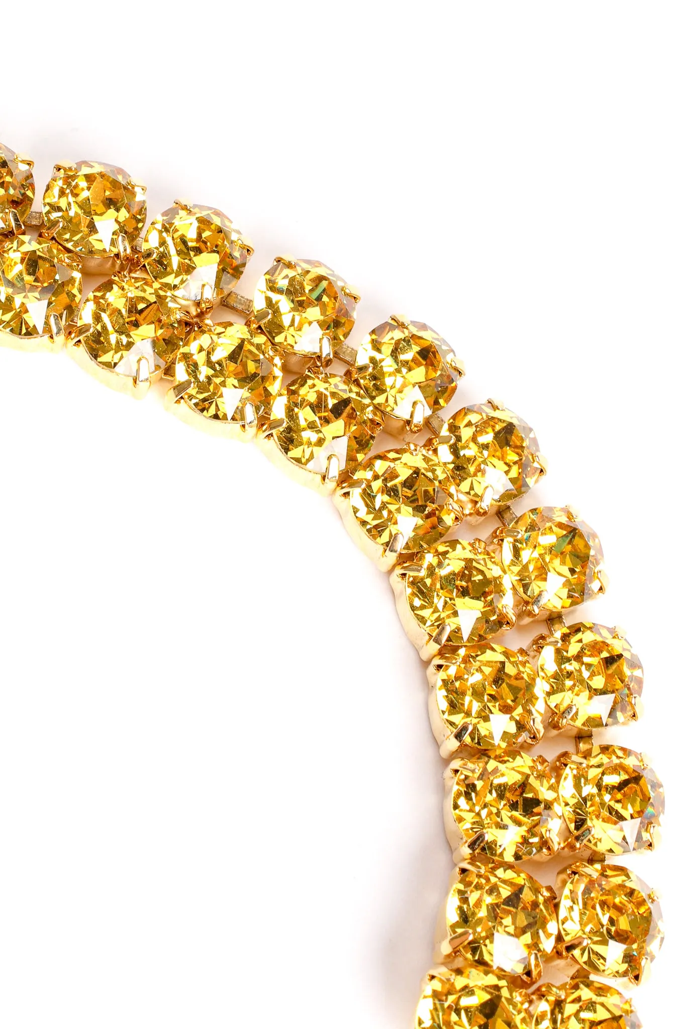 Chunky Canary Crystal Pointed Collar