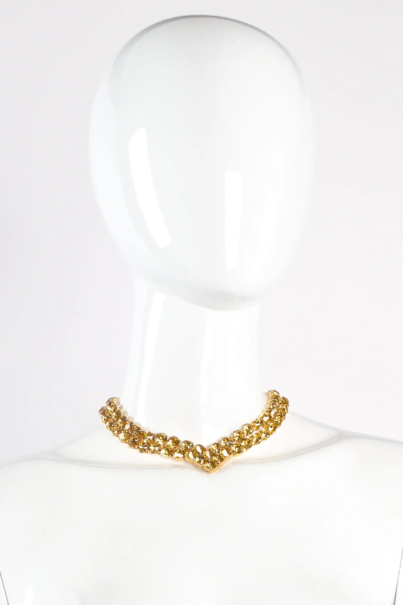 Chunky Canary Crystal Pointed Collar